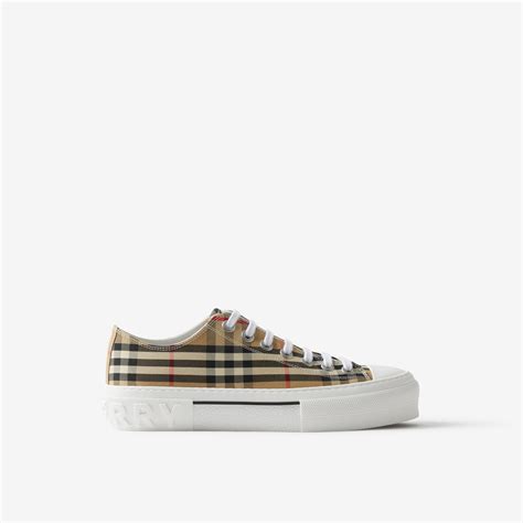 burberry a scacchi beige|burberry check cotton sneakers.